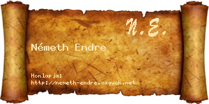 Németh Endre névjegykártya